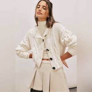 🎉LAST PIECE🎉FREE PEOPLE Bonfire Cardigan Sweater Cream